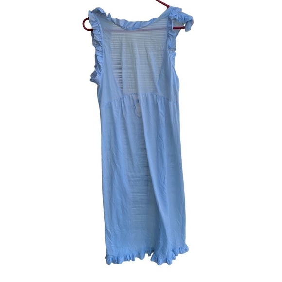 Vintage Dress Nightgown Sheer Movie Star Size Large Ruffles Made in USA - Picture 1 of 9